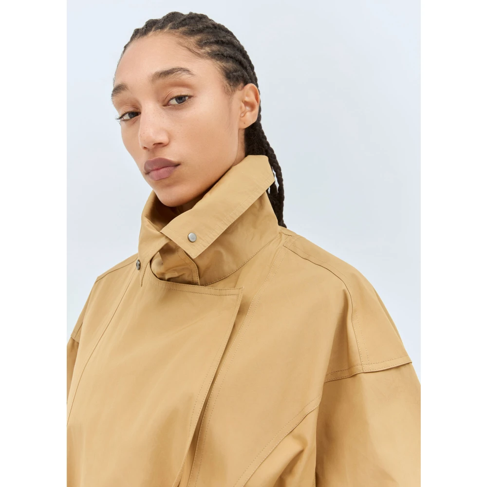 The Row Technische Katoenen Jas Brown Dames
