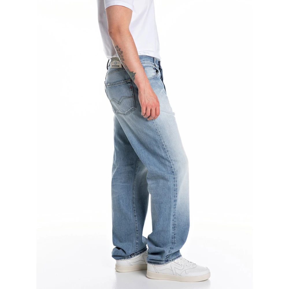 Replay Indigo Wide Jeans Blue Heren