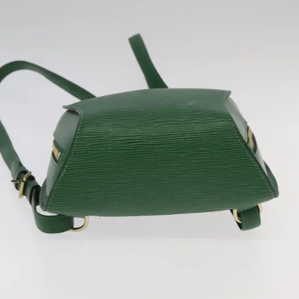 Louis Vuitton Vintage Pre-owned Leather backpacks Green Dames