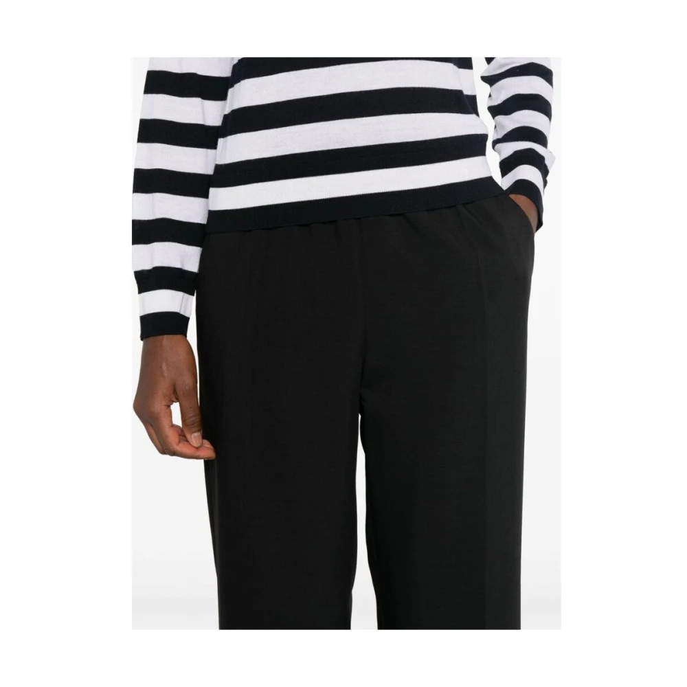 Birgitte Herskind Zwarte Crepe Straight Leg Broek Black Dames