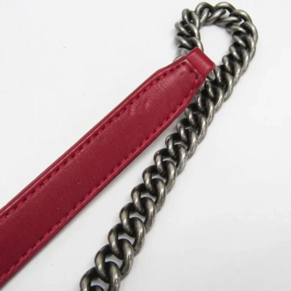 Chanel Vintage Pre-owned Leather shoulder-bags Red Dames