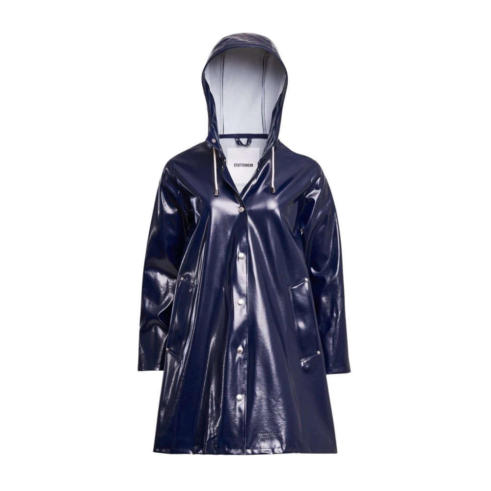 Stutterheim A-lijn Waterdichte Regenjas voor Vrouwen Blue Dames