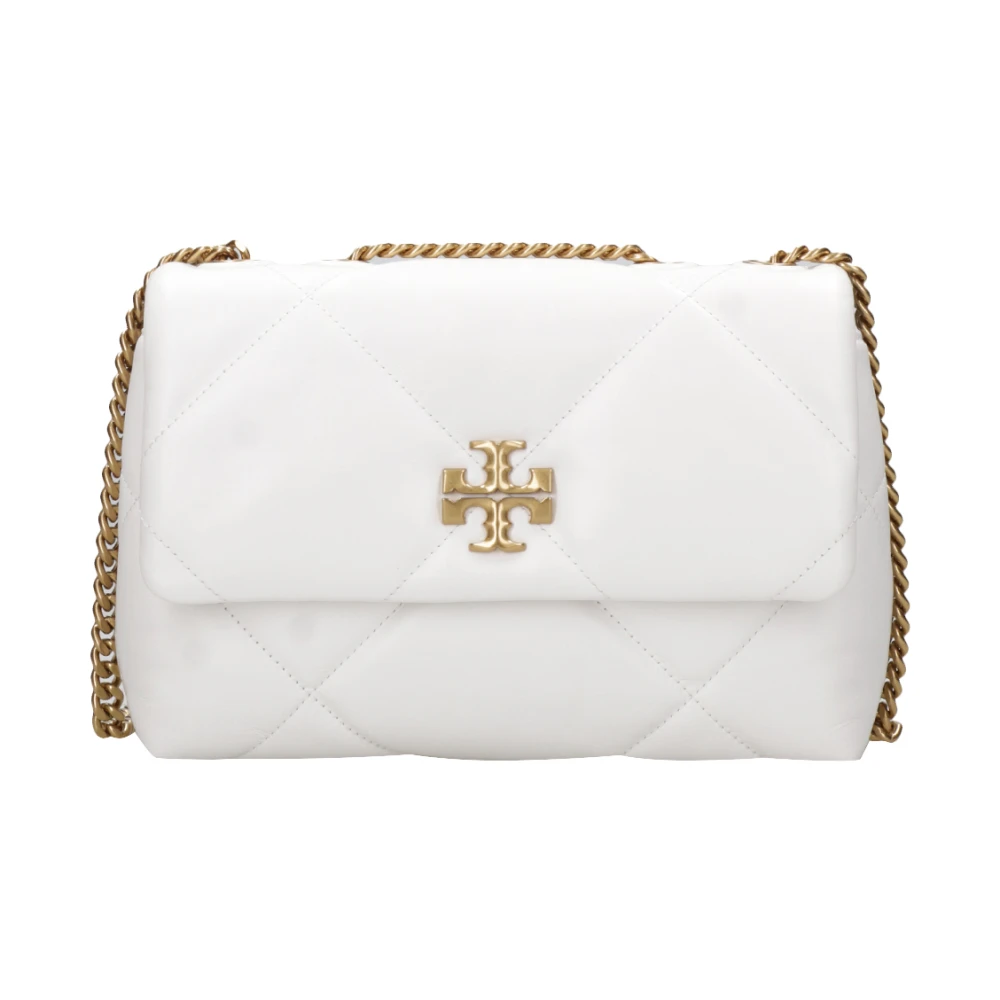 TORY BURCH Witte Nappa Schoudertas met Klep White Dames