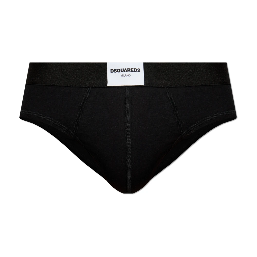 Dsquared2 Katoenen slip met logo Black Heren