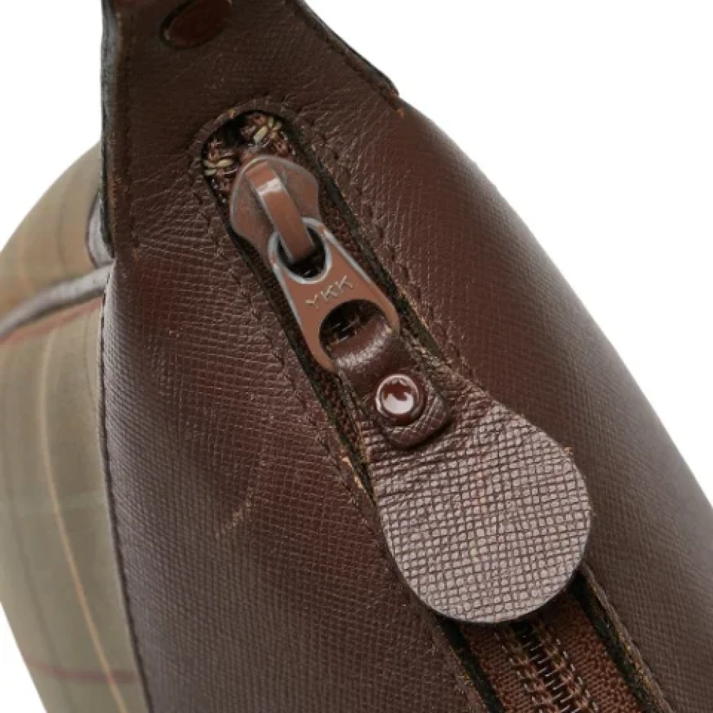 Burberry Vintage Pre-owned Canvas shoulder-bags Brown Dames