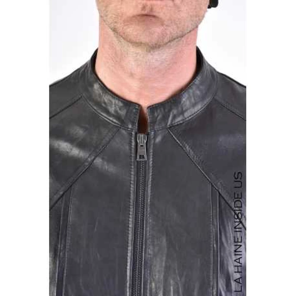 La Haine Inside Us Zwarte zachte leren motorjas Lm161 Black Heren