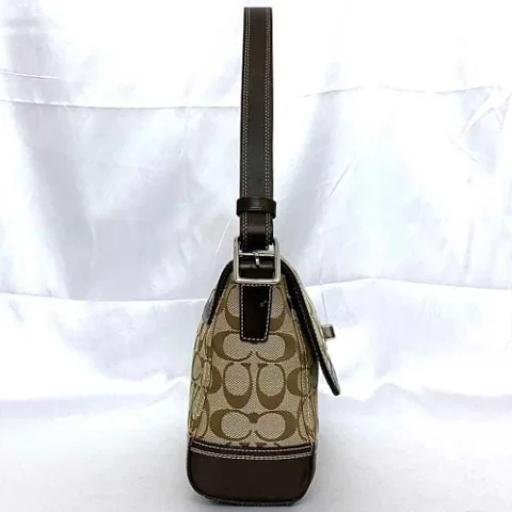 Coach Pre-owned Canvas shoulder-bags Brown Dames