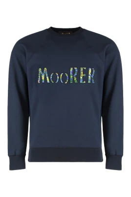 Logosweatshirt med Ribbade Kanter