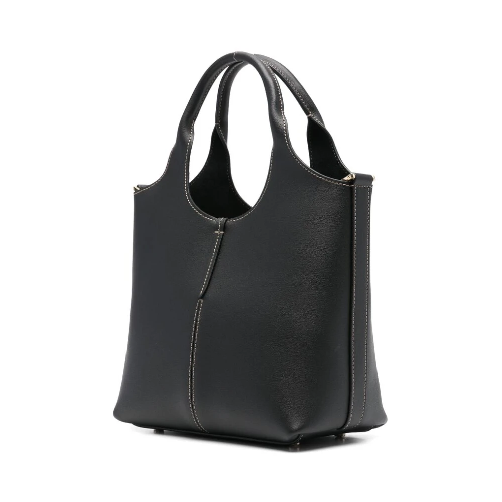 TOD'S Zwarte Schoudertas met Lobster Claw Black Dames