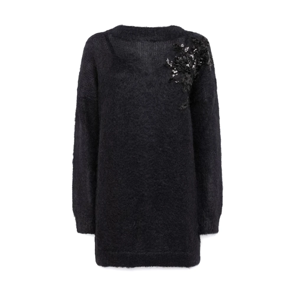 Blugirl Femme Noir Robes, Taille: 36 Fr Knitted Dress
