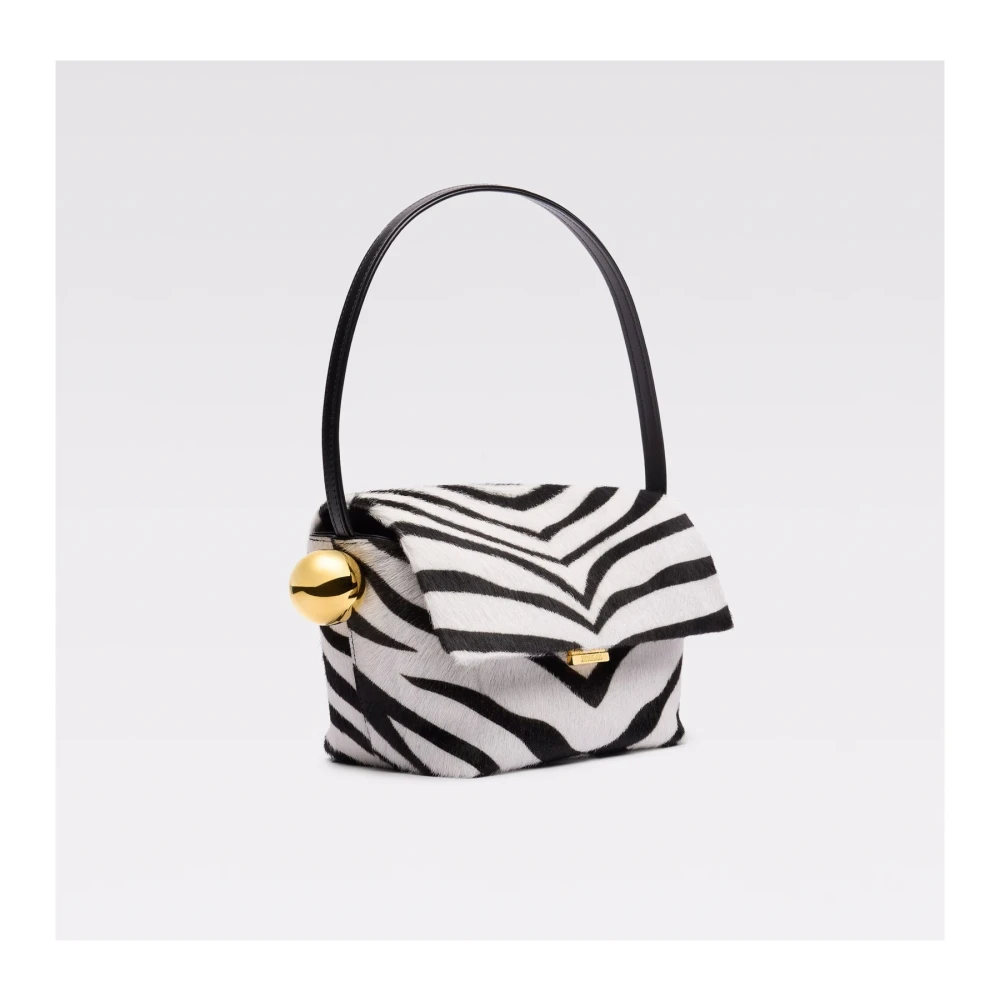 Jacquemus Zebra Print Leren Handtas White Dames