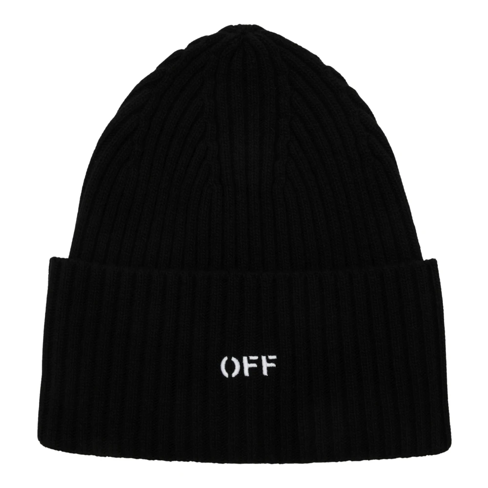 Off White Beanie Hat Black Dames