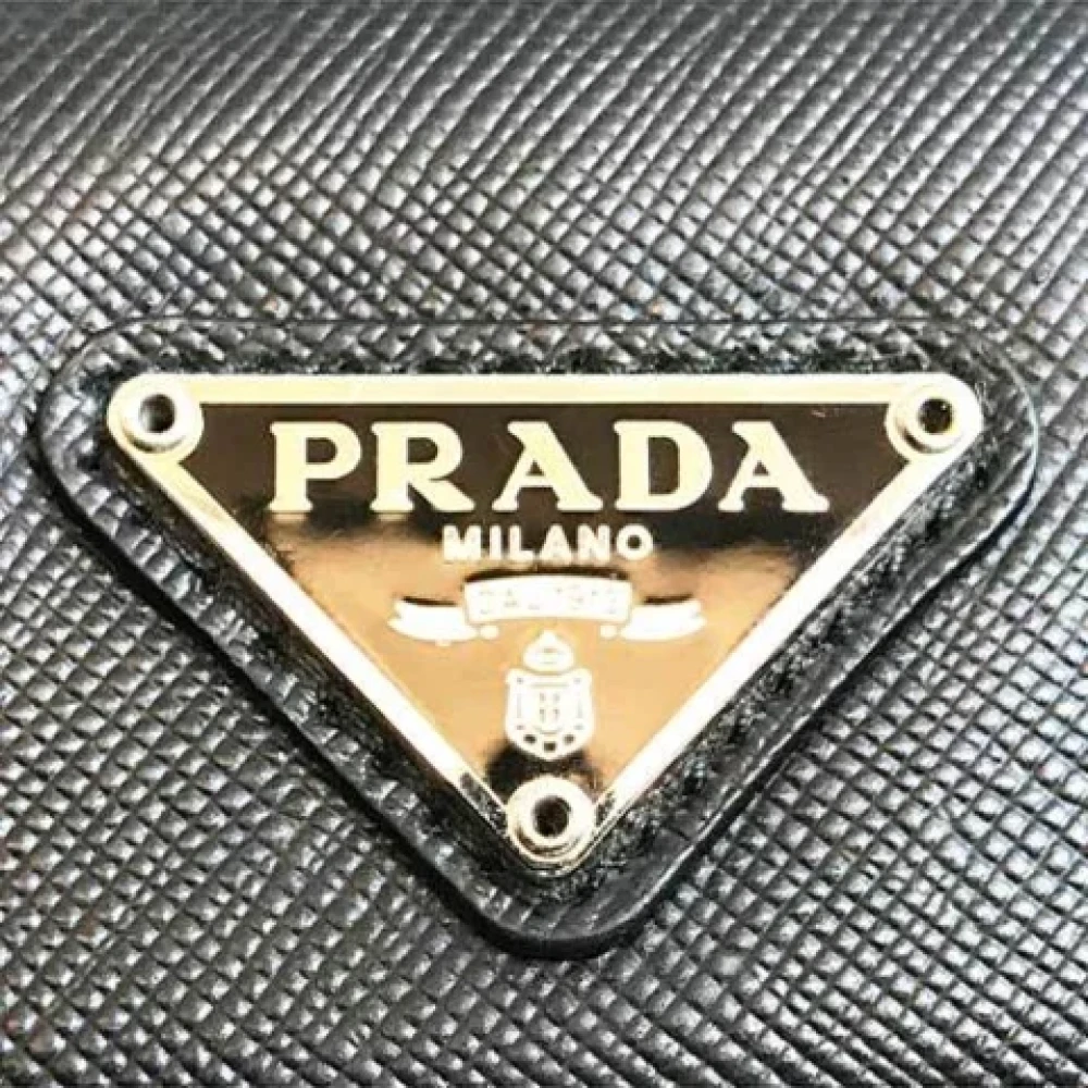 Prada Vintage Pre-owned Leather key-holders Black Dames