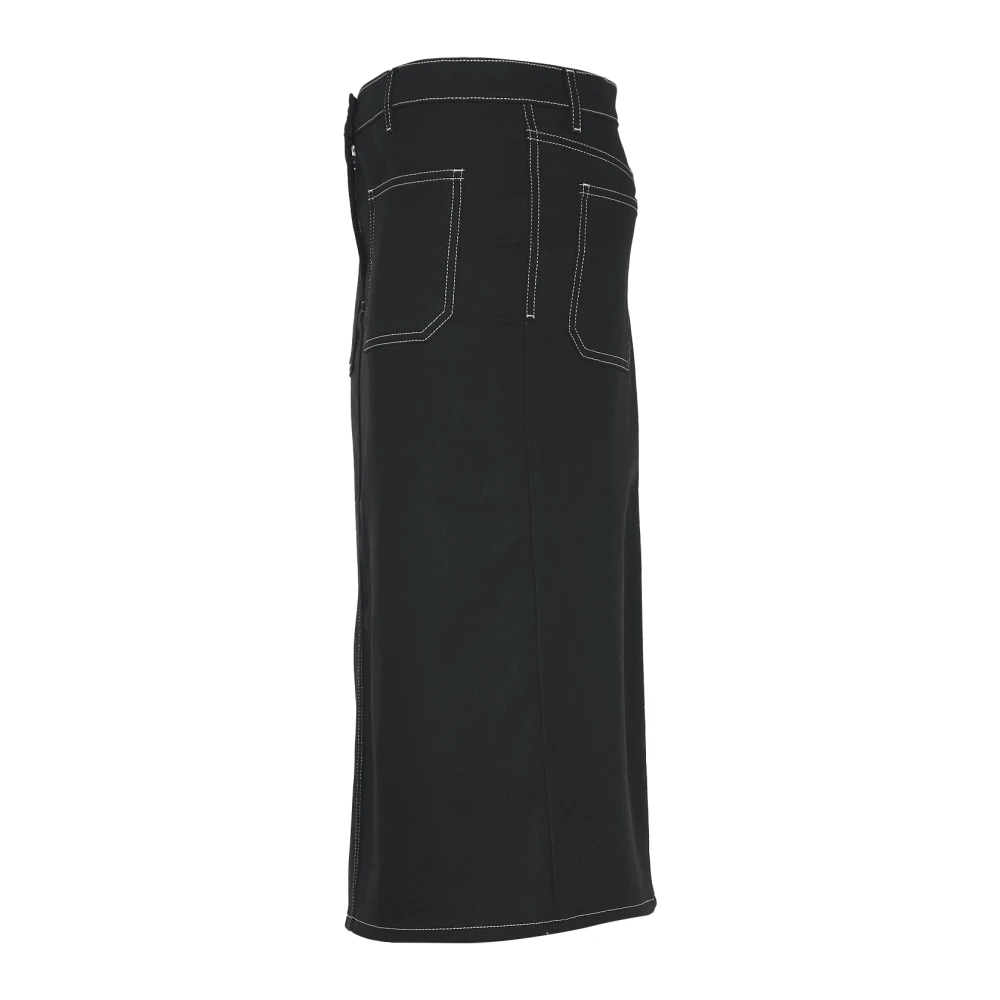 Courrèges Zwarte denim rok met zakken Black Dames