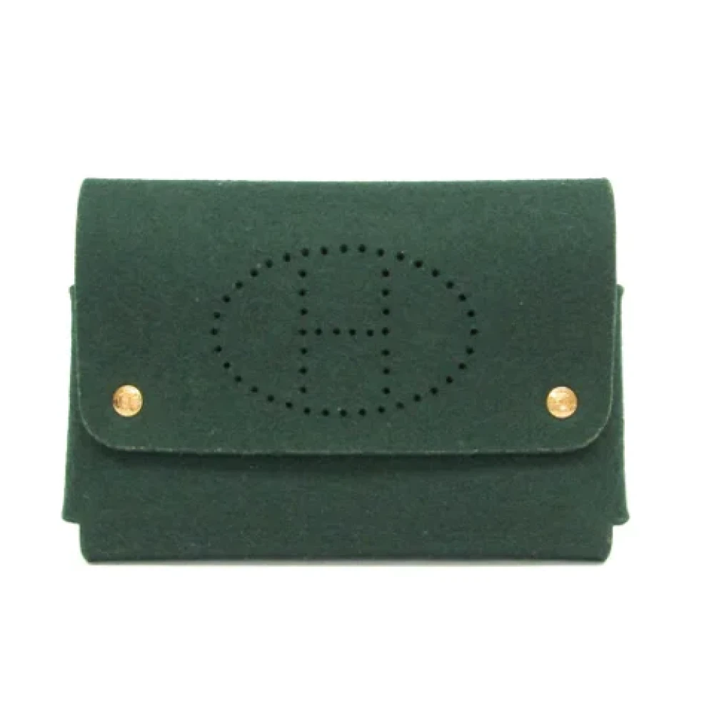 Hermès Vintage Pre-owned Felt pouches Green Dames
