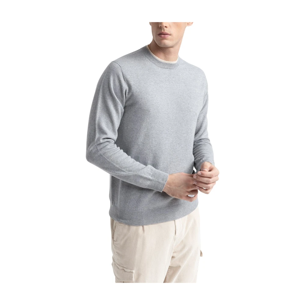 PESERICO Wol zijde en kasjmier garen trui Gray Heren