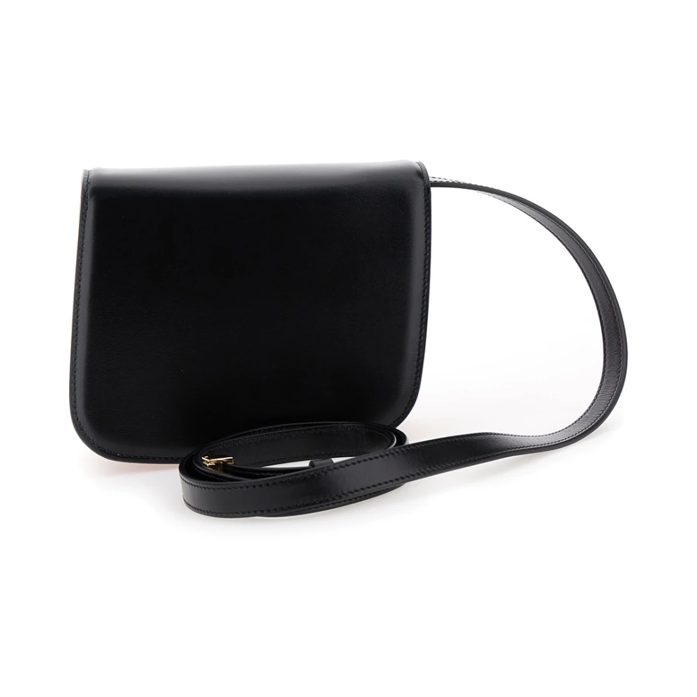 Salvatore Ferragamo Zwarte Crossbody Tas met Asymmetrisch Ontwerp Black Dames