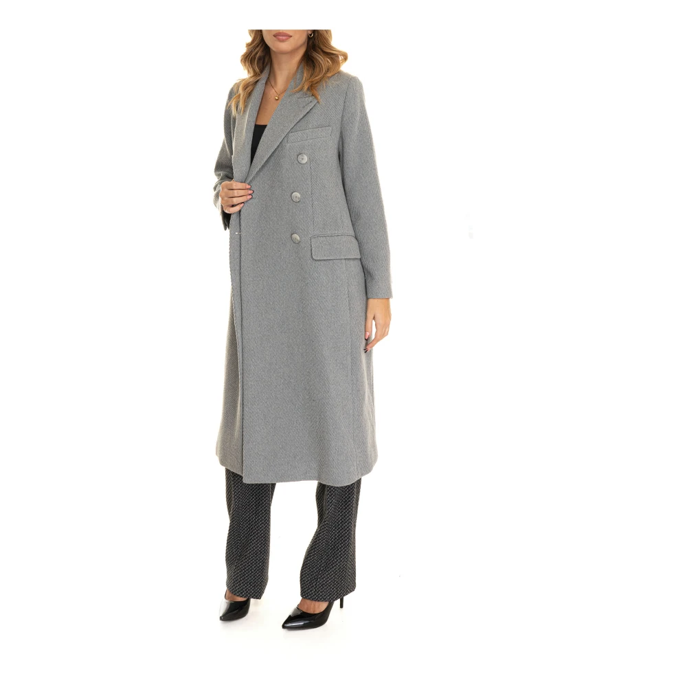 Emporio Armani Klassieke Wol Winterjas Gray Dames