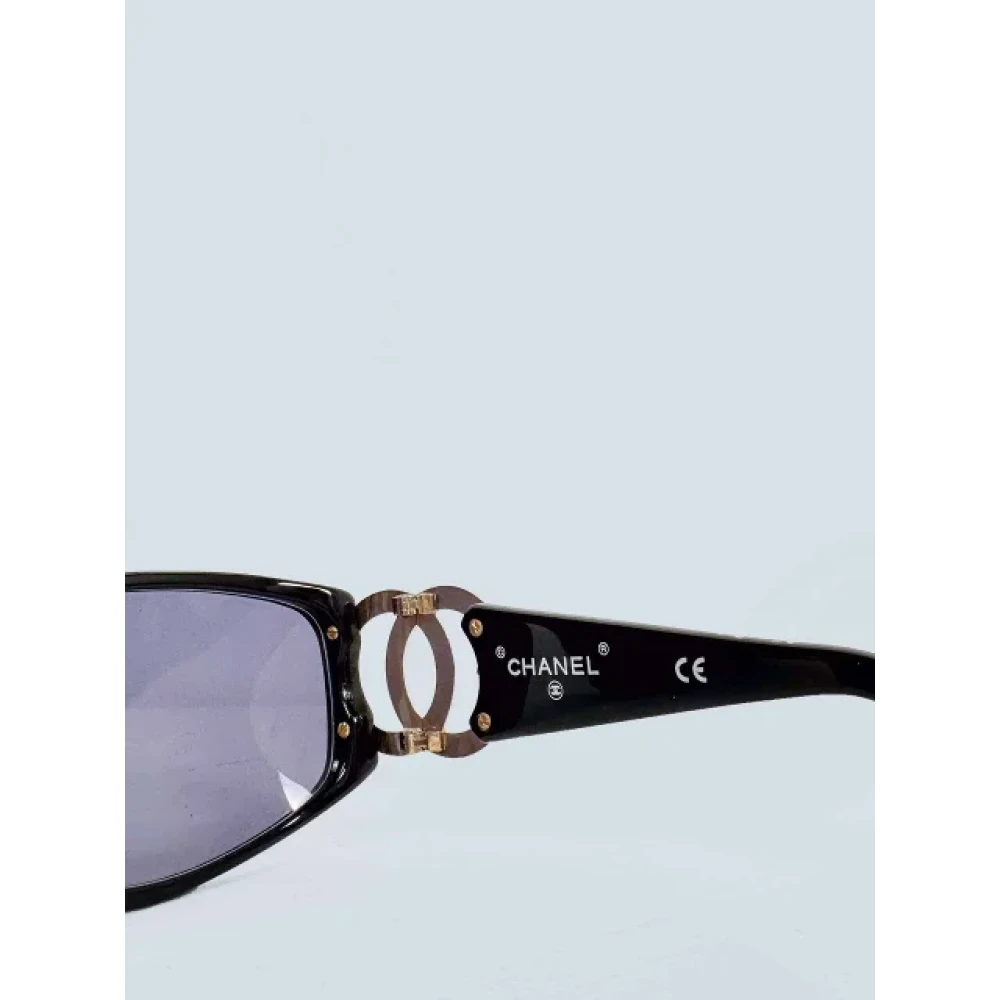 Chanel Vintage Pre-owned Acetate sunglasses Black Dames