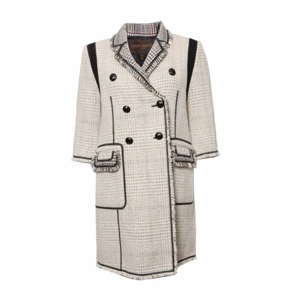 Louis Vuitton Vintage Pre-owned Silk outerwear Gray Dames