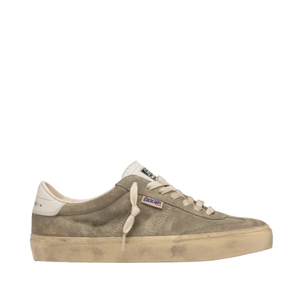 Golden Goose Italiaanse suède sneakers met logo details Dames Schoenen Groen