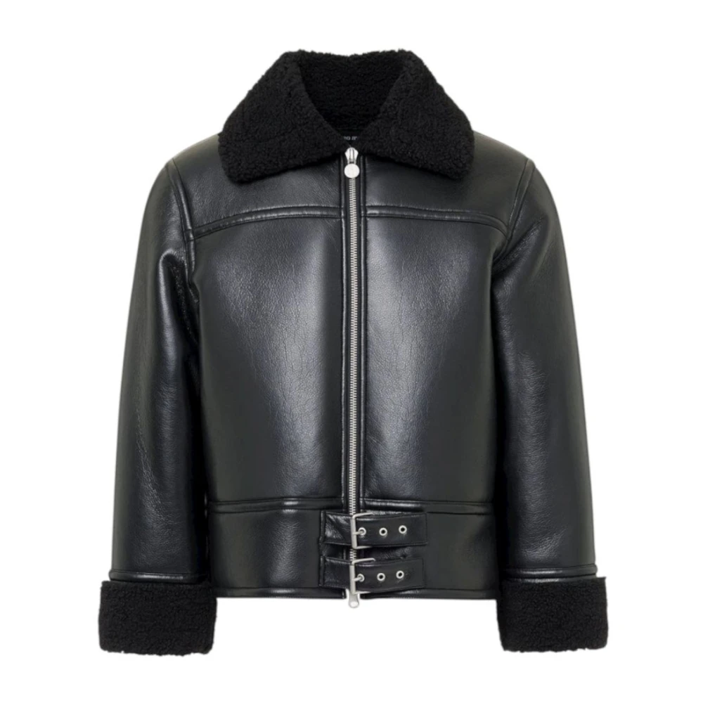 Iceberg Men's Black Bomber Jacket - Faux Fur & Shearling Jackets - L - Jackets
