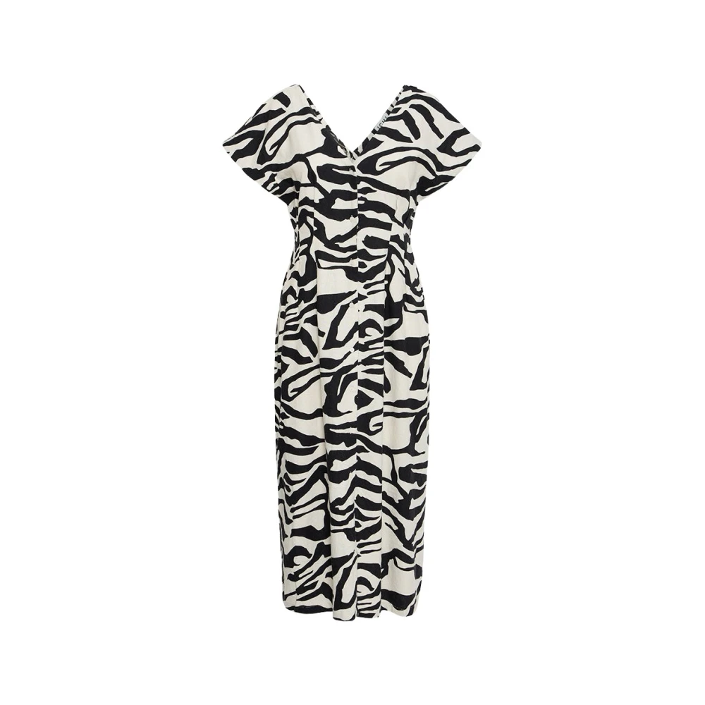 Ichi Damen Blanc Kleid Linno - Bild 3