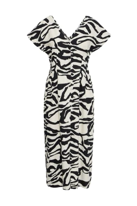 Zebra Print Maxi Klänning