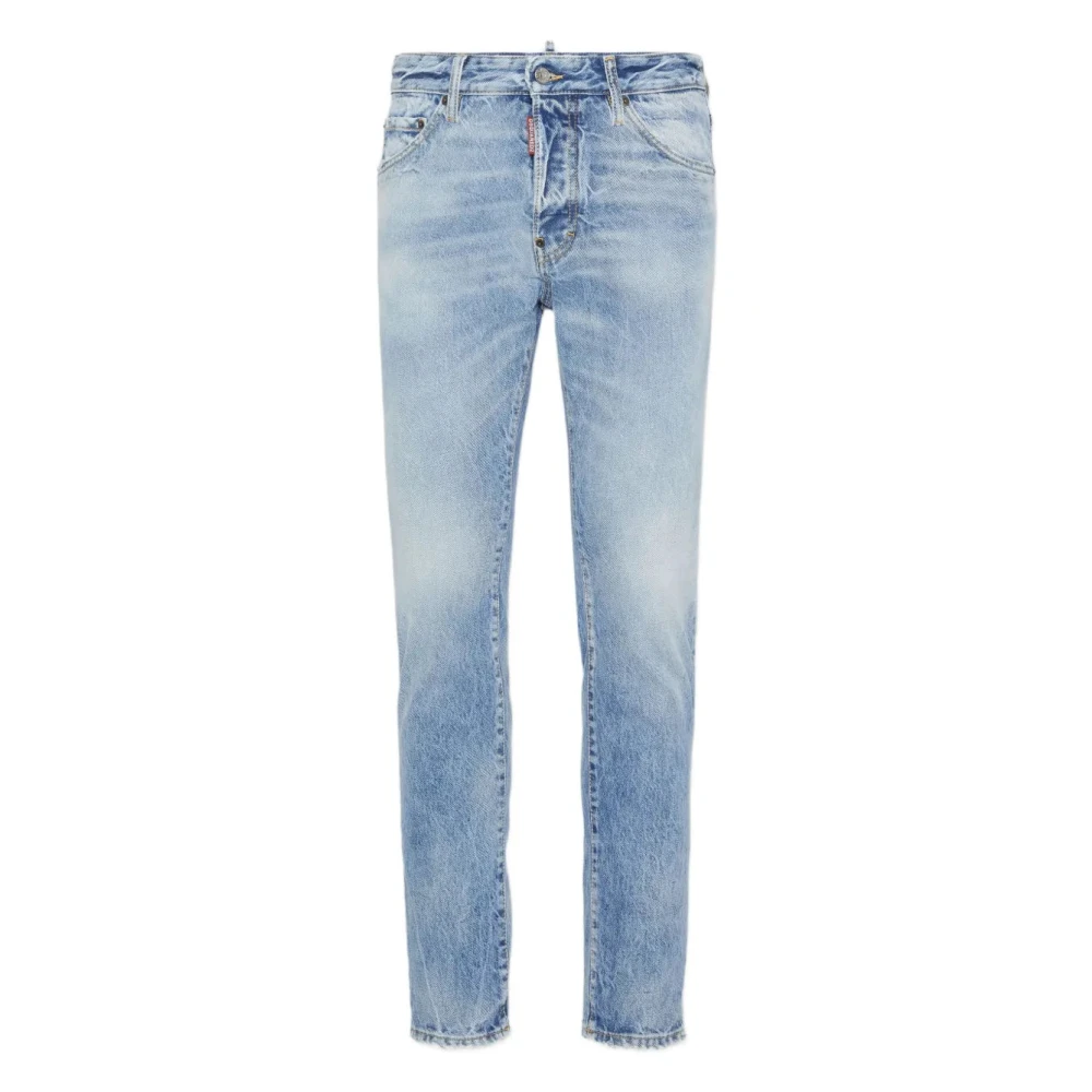 Dsquared2 Men's Blue Logo Patch Jeans - Slim Fit Jeans - Xs - Jeans
