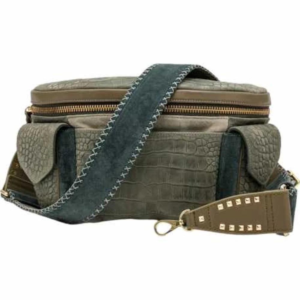 Claris Virot Geëmbosseerde Croco Leren Heuptas Multicolor Dames