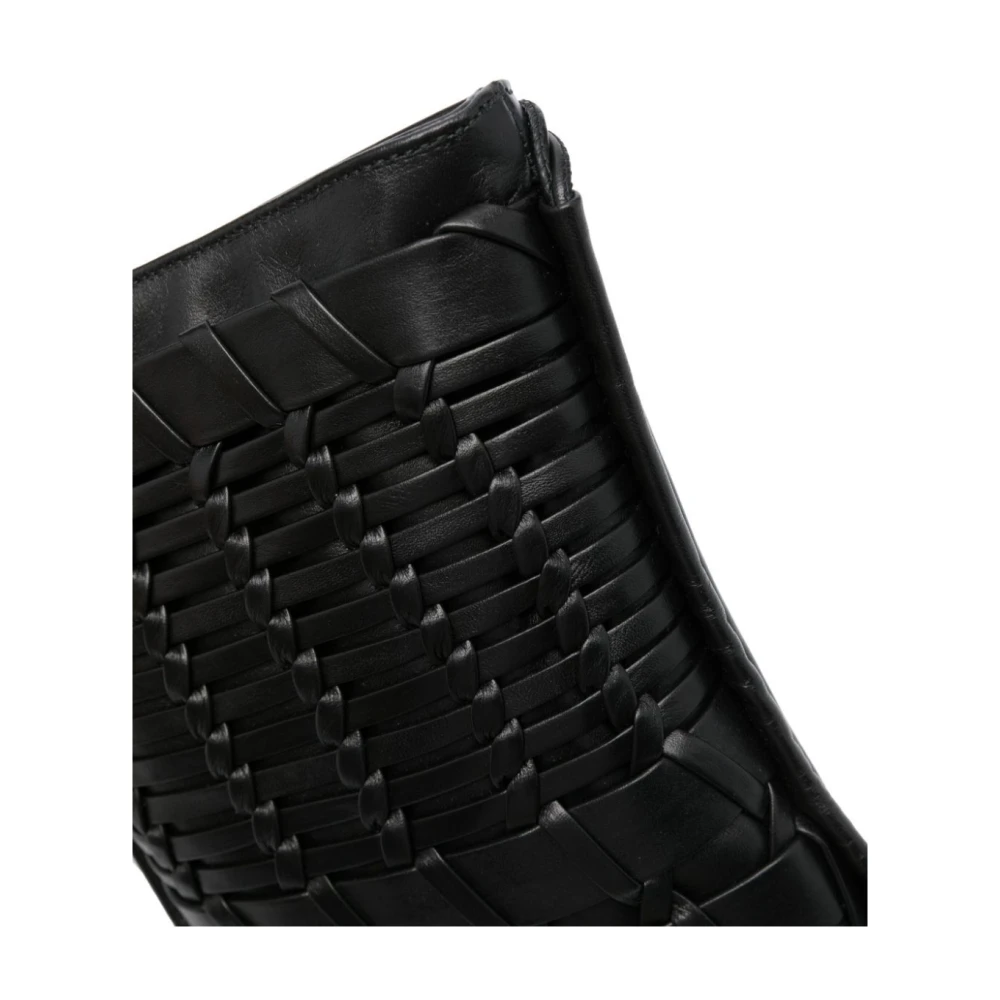 Hereu Zwarte Vierkante Plat Schoudertas Black Dames