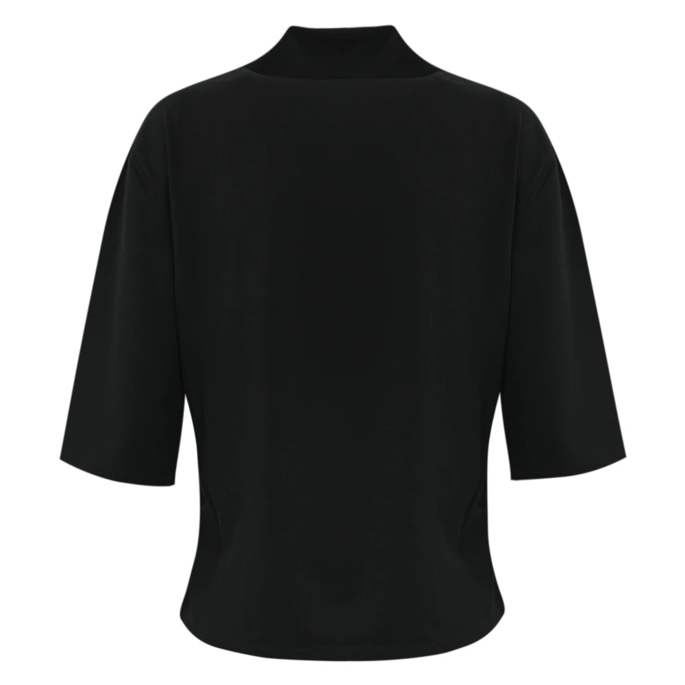 pinko Zwarte viscose trui 3 4 mouwen Black Dames