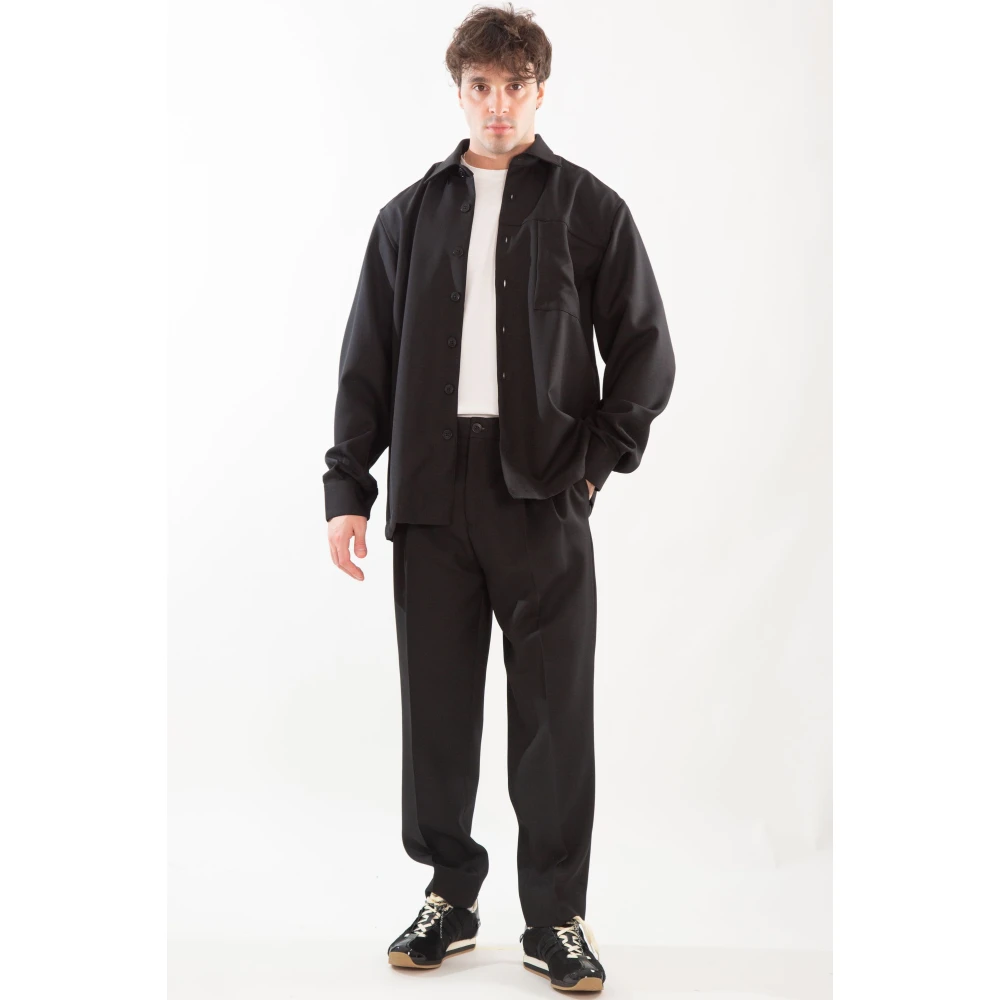 Costumein Losse Geplooide Broek Black Heren