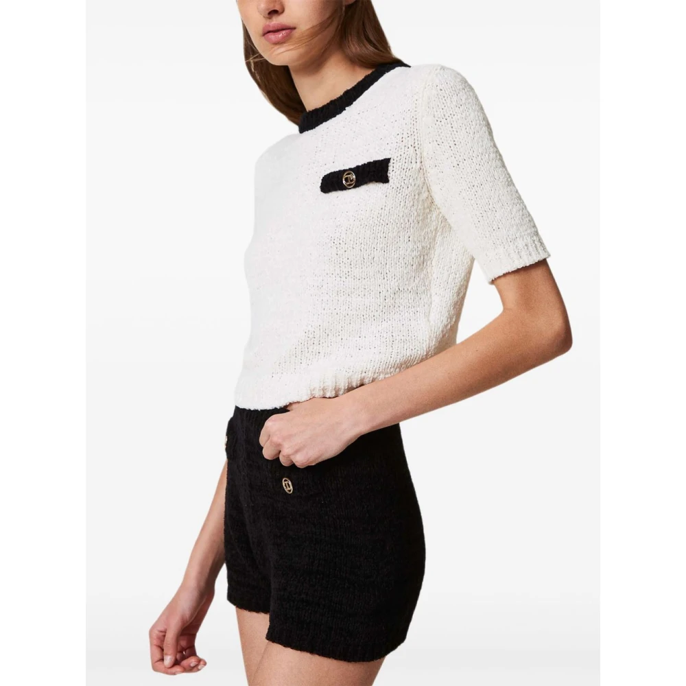 Twinset Zwarte Shorts Set Black Dames