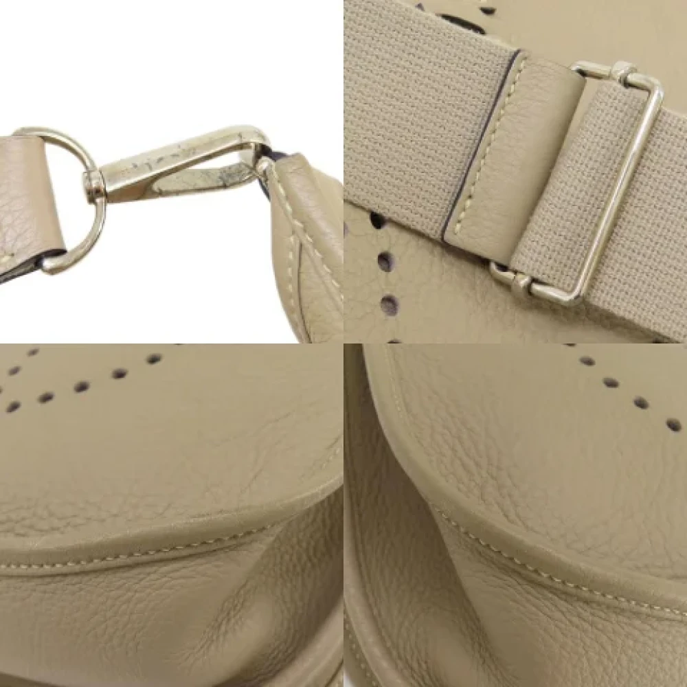 Hermès Vintage Pre-owned Leather shoulder-bags Beige Dames
