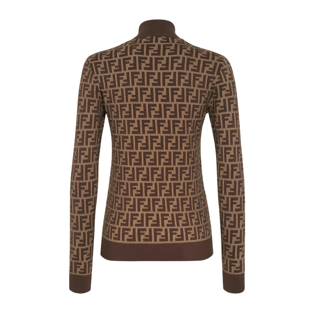 Fendi Katoenen trui met FF-motief Brown Dames