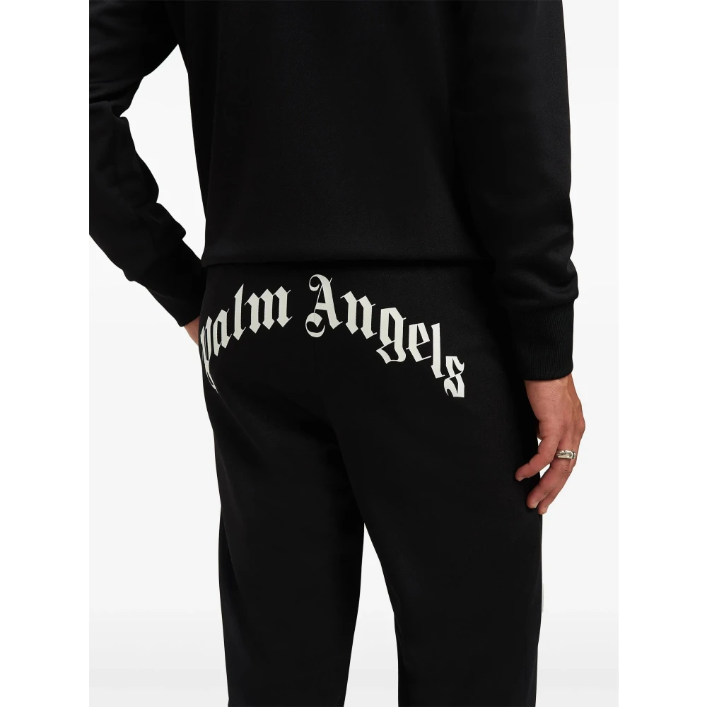 Palm Angels Gebogen Logo Trainingsbroek Black Heren