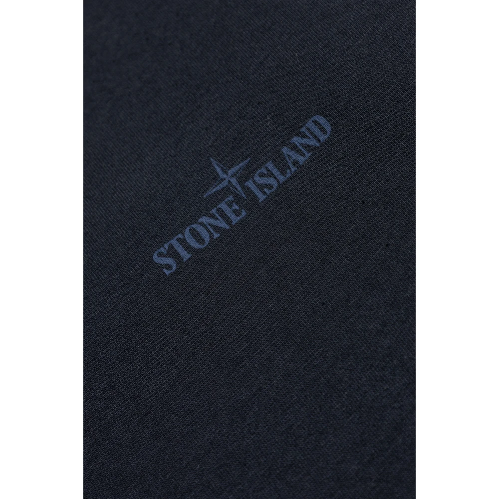 Stone Island T-shirt met logo Black Heren