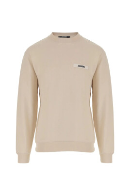 sweatshirt-beige-a-col-rond