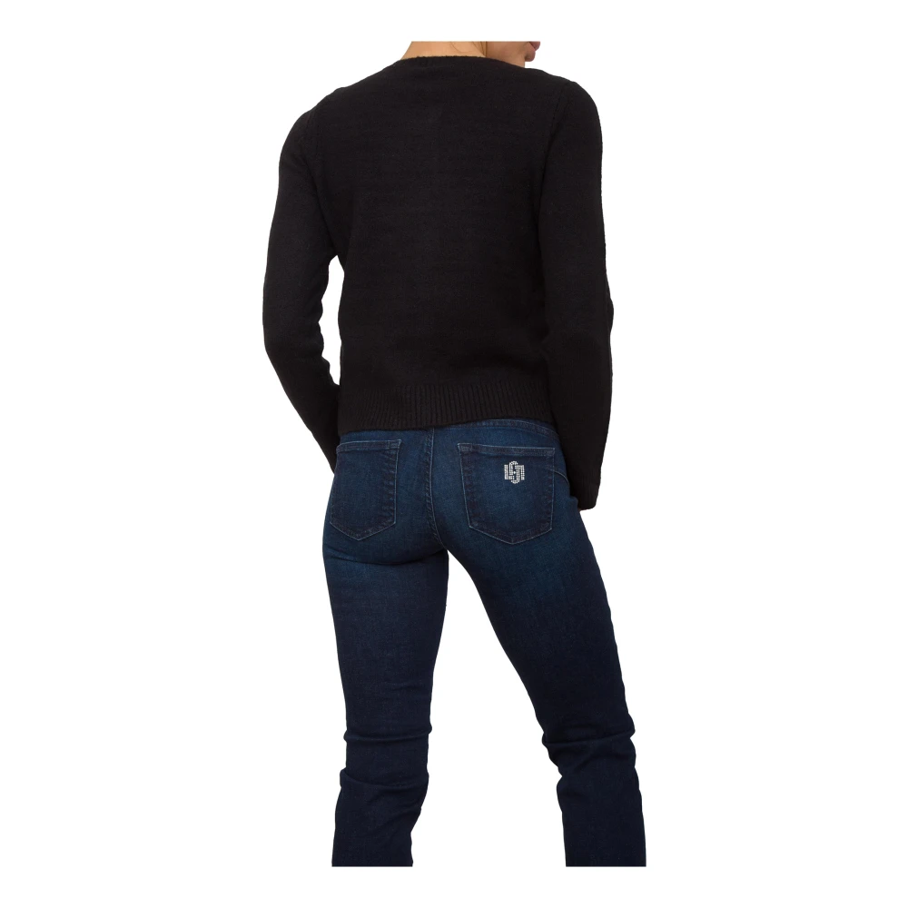 Liu Jo Zwarte Trui met Moderne Stijl Black Dames