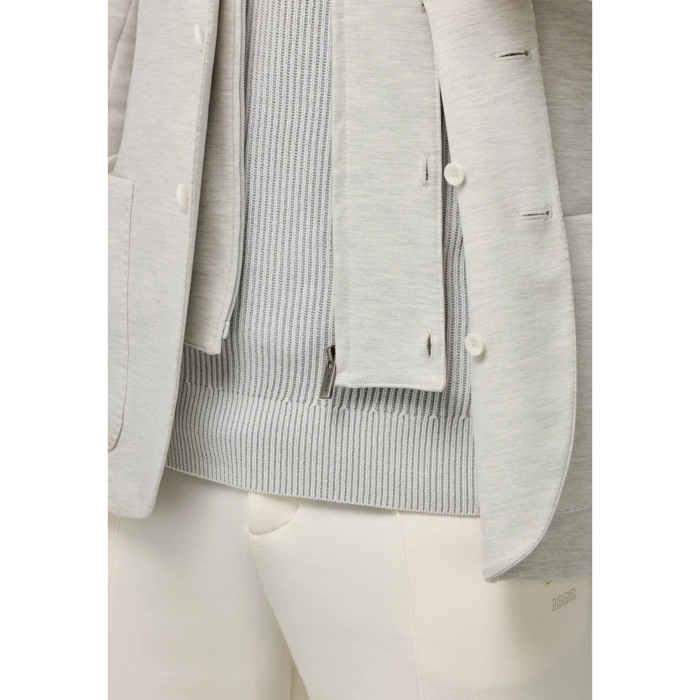 Boggi Milano Madison Sweatshirt Jacket van katoenmix Gray Heren