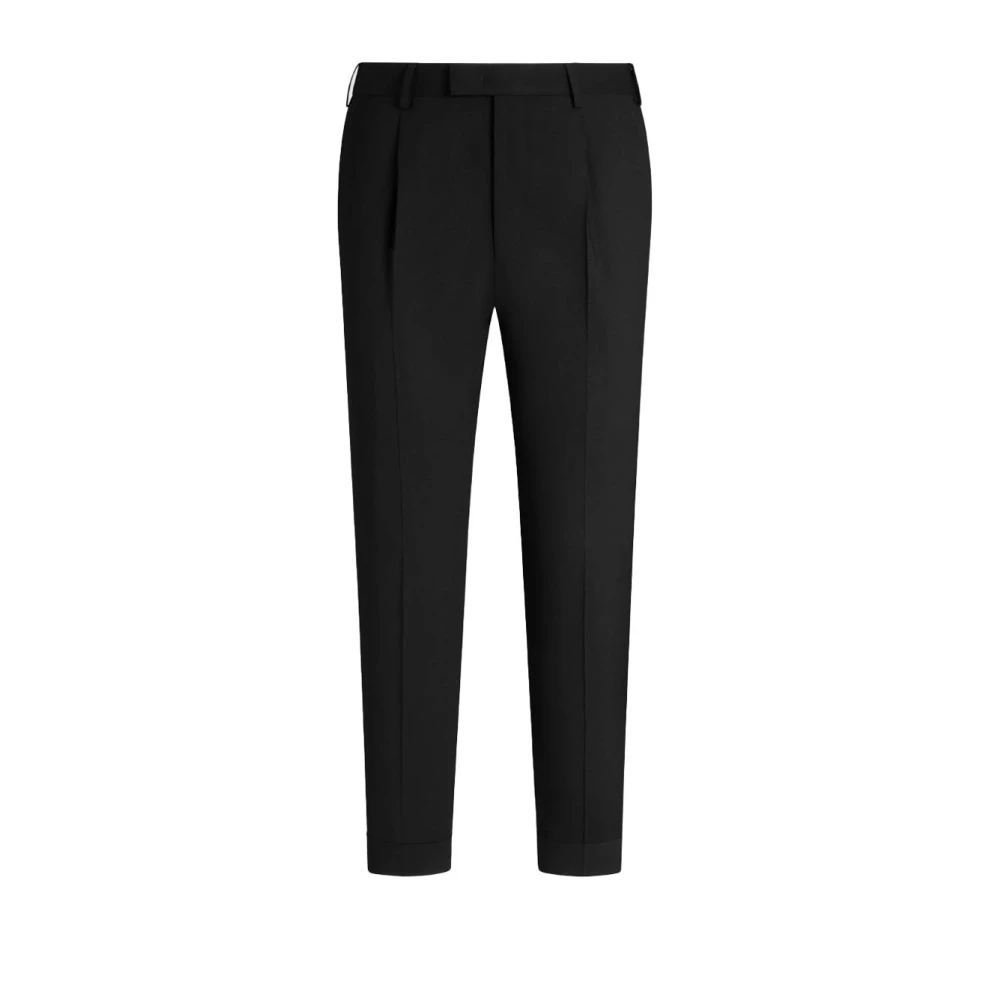 PT Torino Heren Katoenen Maatwerk Broek Black Heren