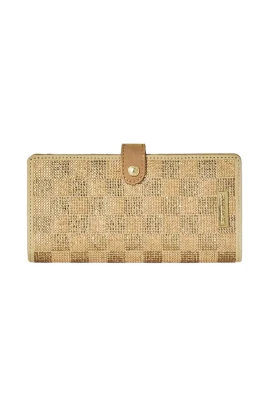 2 Tone Gold Trinity Single Fold Wallet