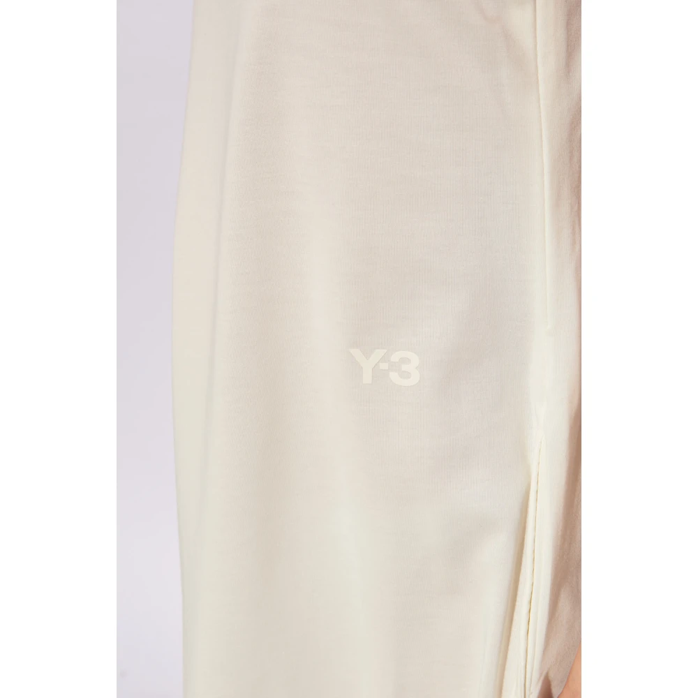 Y-3 Asymmetrische mouwloze jurk Beige Dames
