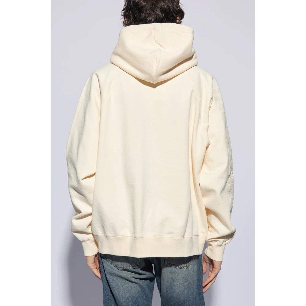 Jacquemus Typo hoodie met logo Beige Heren