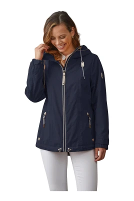 Modern Fit Navy Jacka med Huva