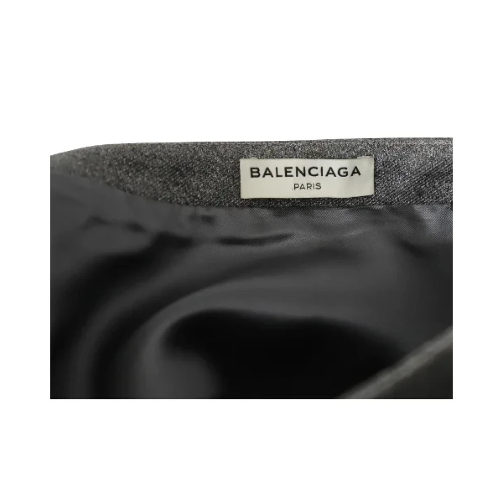 Balenciaga Vintage Pre-owned Wool bottoms Gray Dames