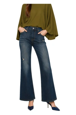 Hög midja utsvängda jeans