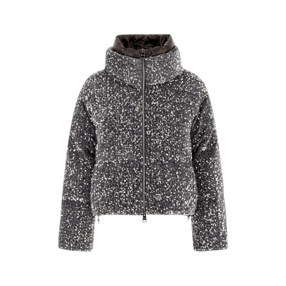Herno Grijze Paillet Bomberjack Gray Dames