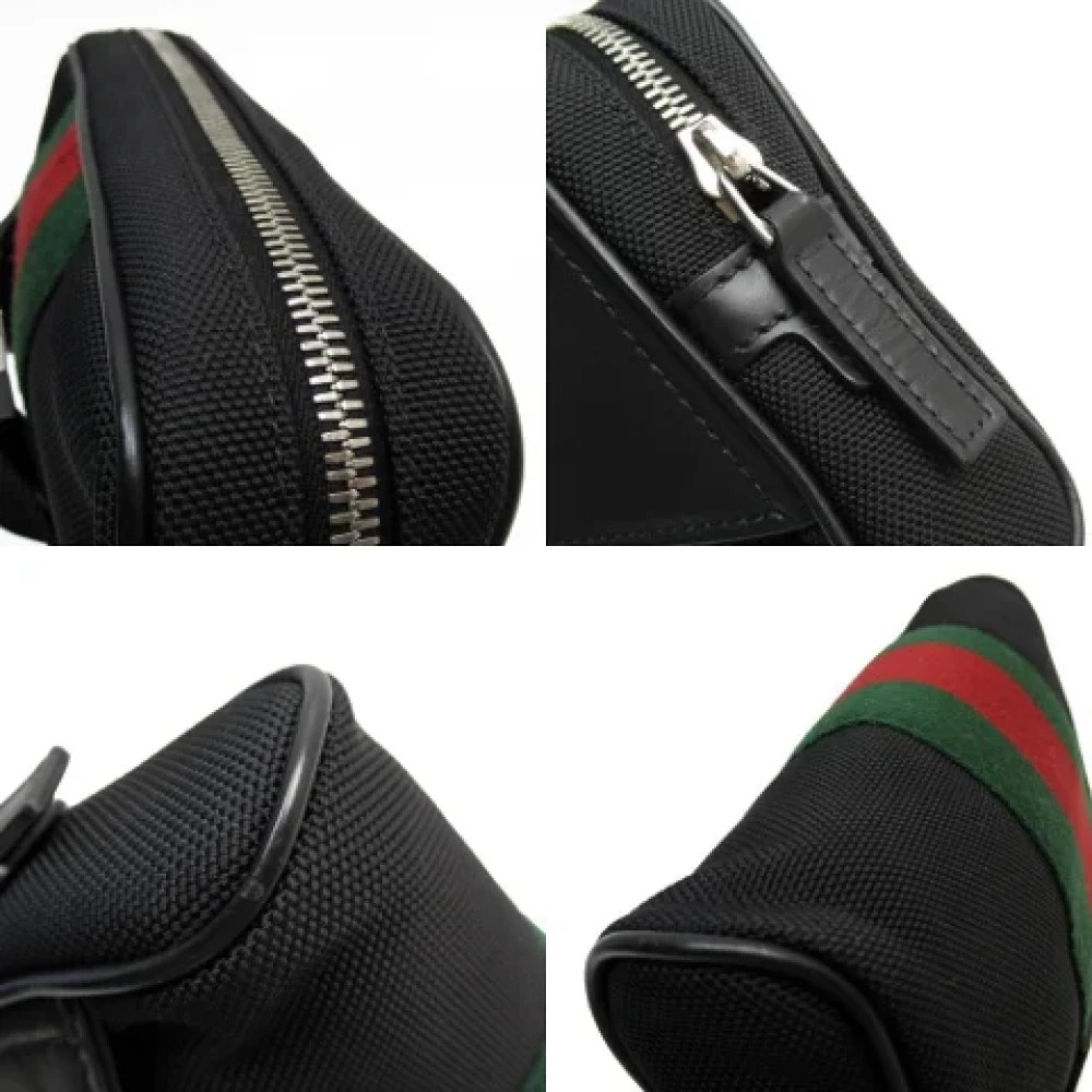 Gucci Vintage Pre-owned Canvas crossbody-bags Black Dames